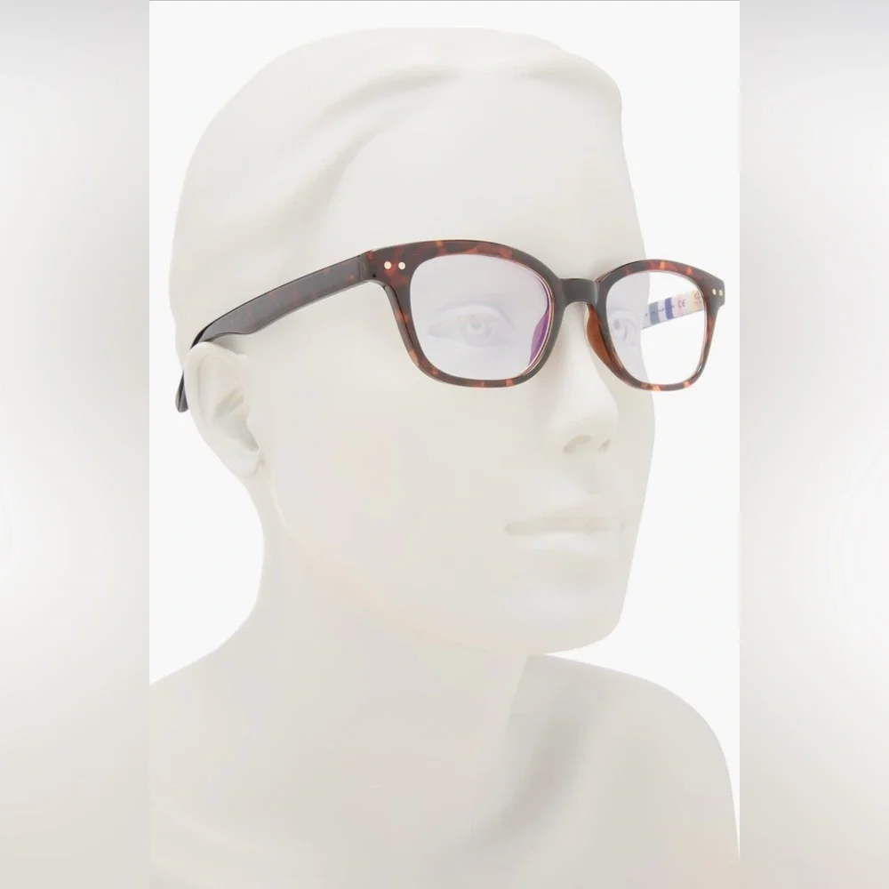 Kate Spade Rebecca Square Reading Glasses in Havana Multi| 49x19x140
